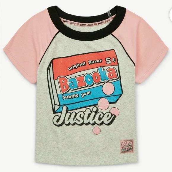 COPY - COPY - Justice Kids Bazooka Bubble Gum Graphic Tee & Justice colorful jo… - Picture 1 of 9